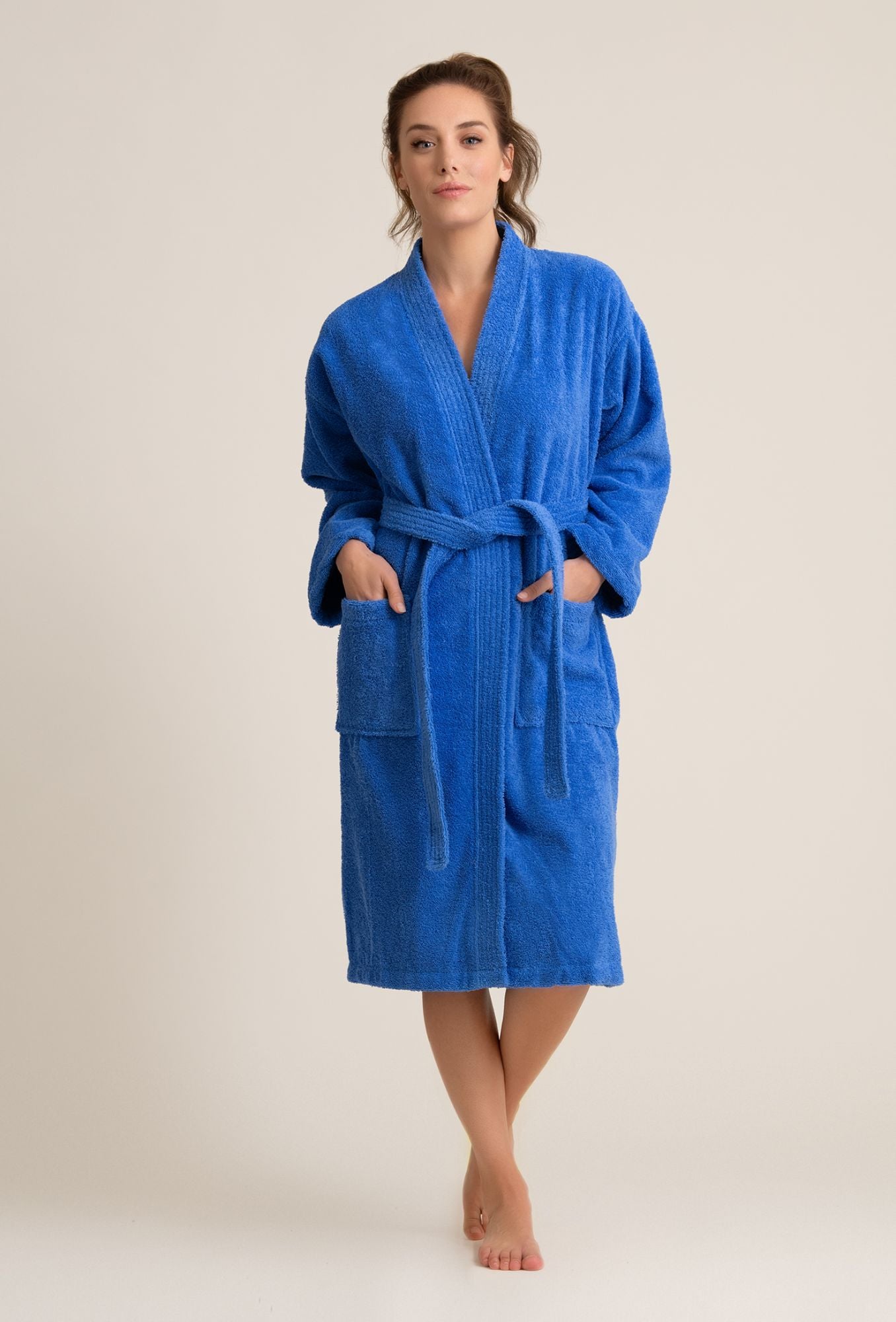 blue kimono dressing gown Women's Silk Tassels Blue Kimono Robe Birthday Gift Ideas for Women Washable Silk One Size Fit Birthday Present for New Mother Christmas Gift |