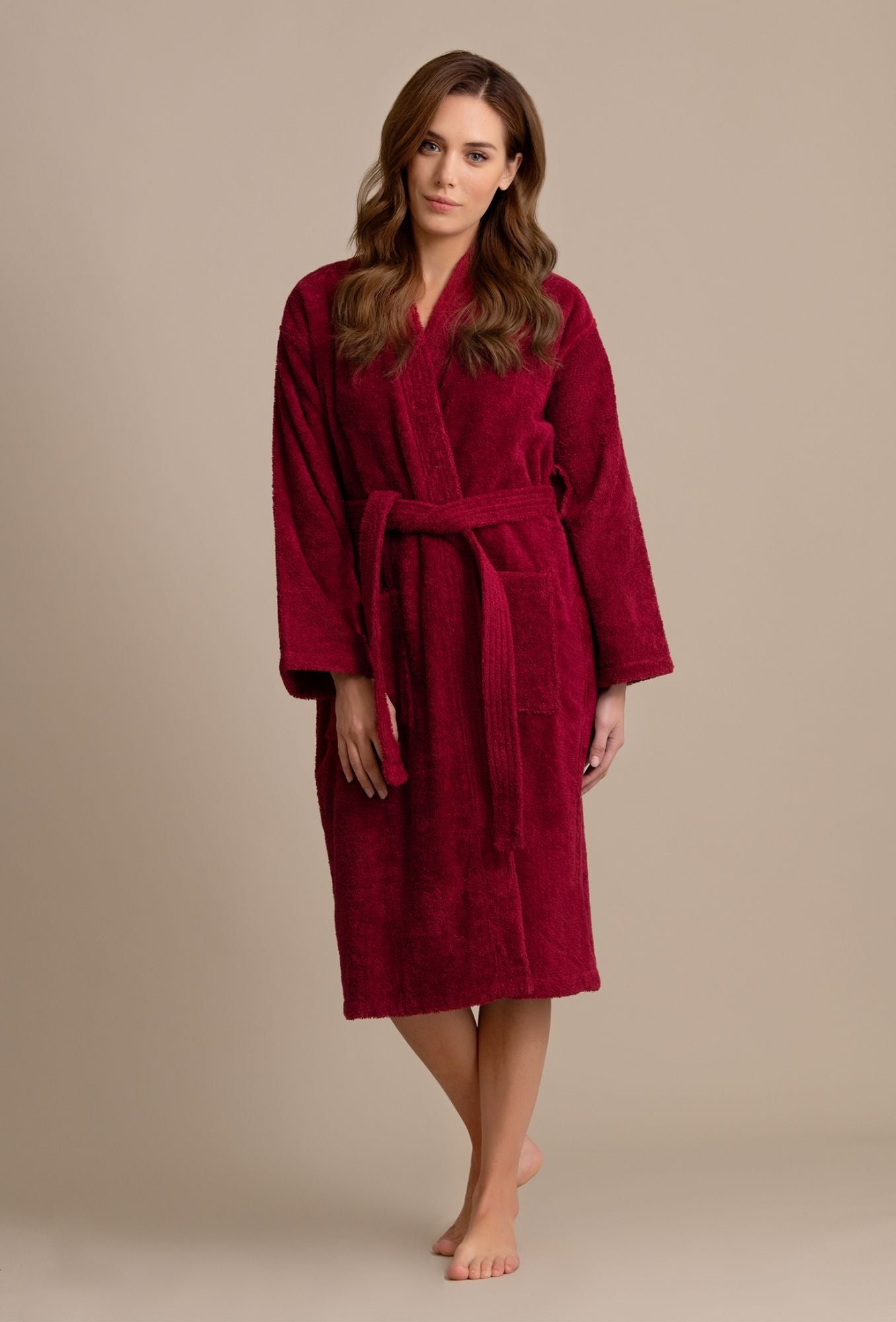 Deluxe Spa-Style Women Cotton Loop Terry Kimono Bathrobe towelnrobe Deluxe Spa-Style Women Cotton Loop Terry Kimono Bathrobe towelnrobe