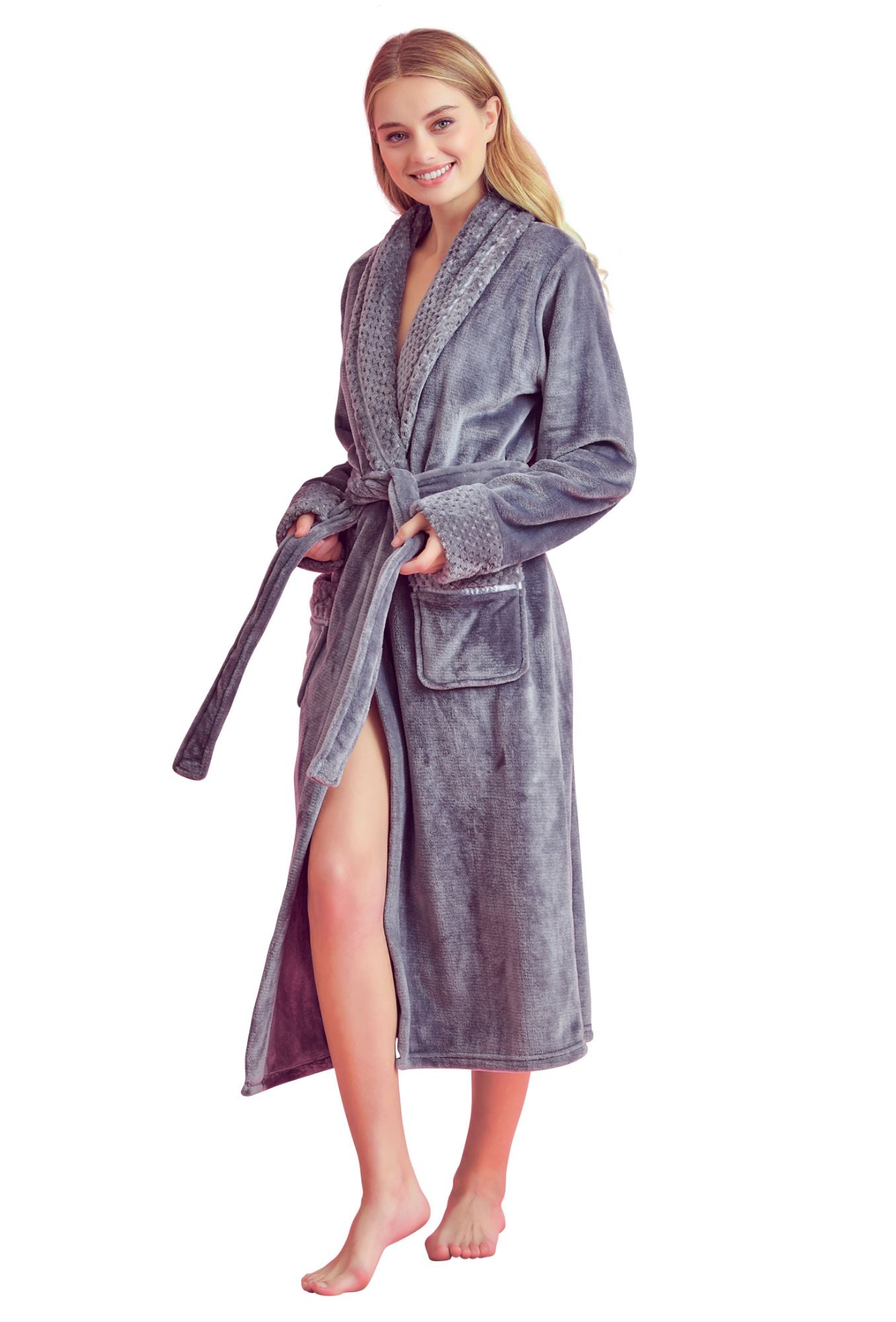 Women?s Comfortable Fleece Bathrobe ? Plush Soft Robe for Women – towelnrobe