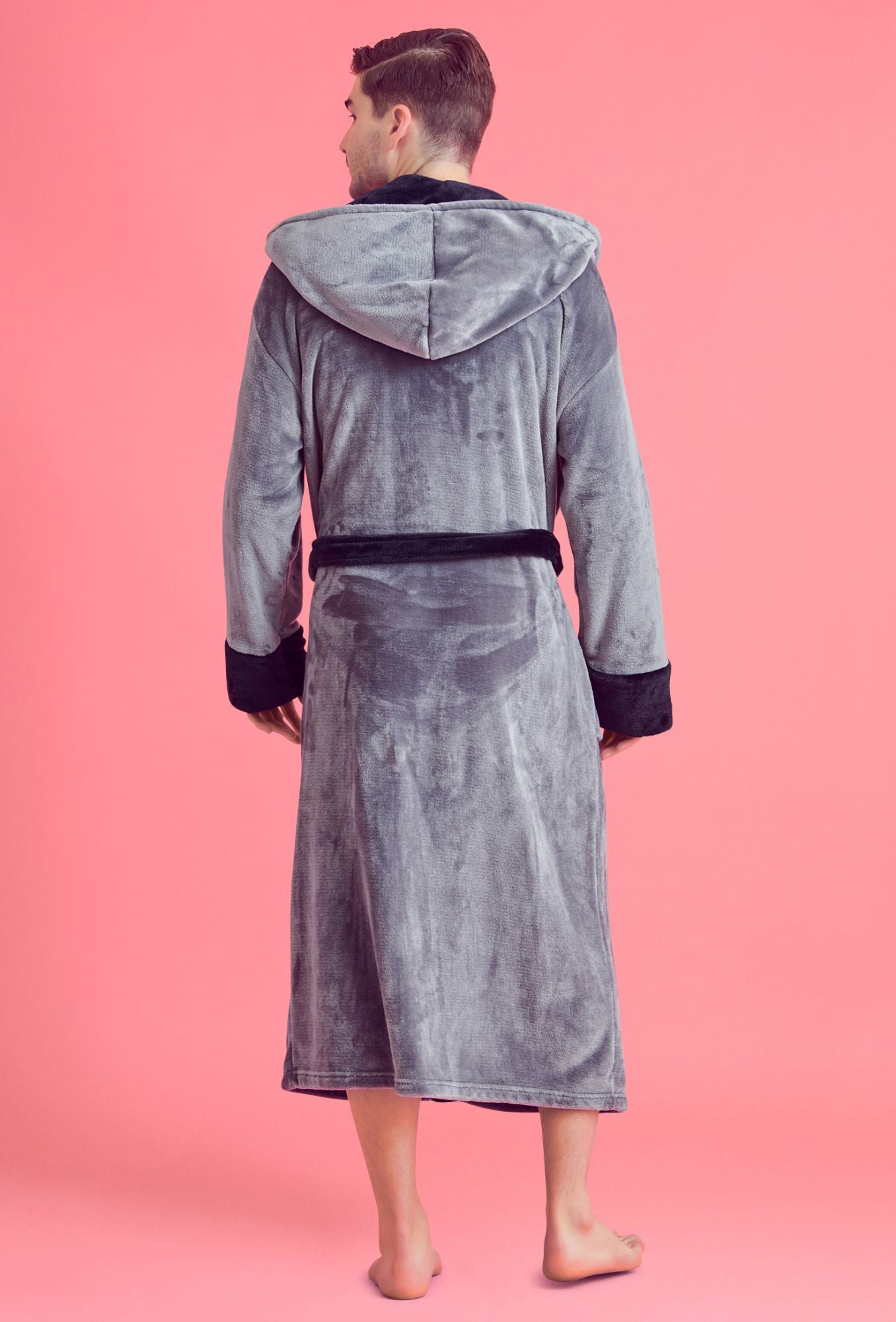 Arus Mens Hood'n Full Ankle Length Hooded Turkish Cotton Bath Robe Black,  Medium at Amazon Men's Clothing store: Robe