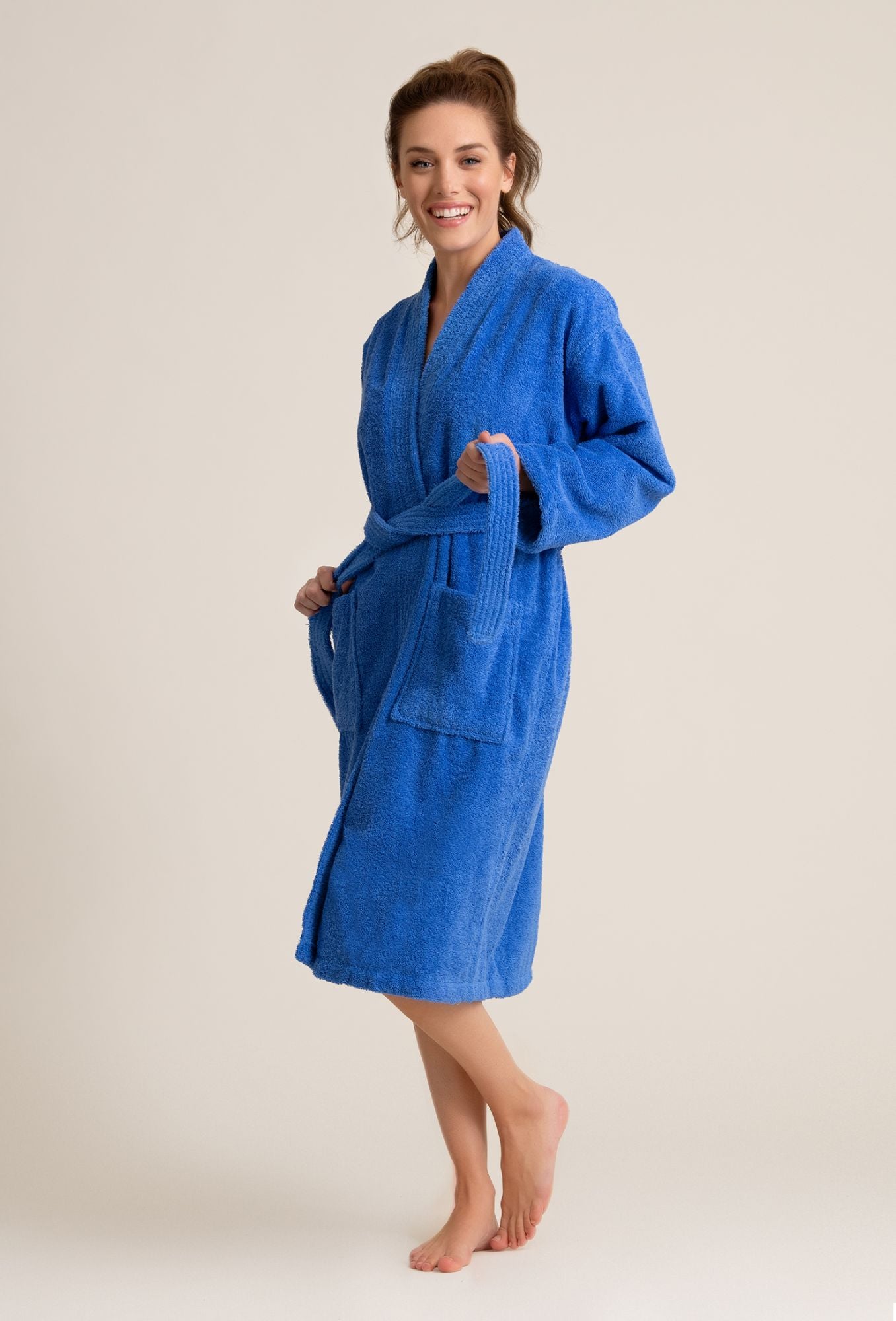 bath dress for ladies Women's Pink Floral Printed Long Bath Robe