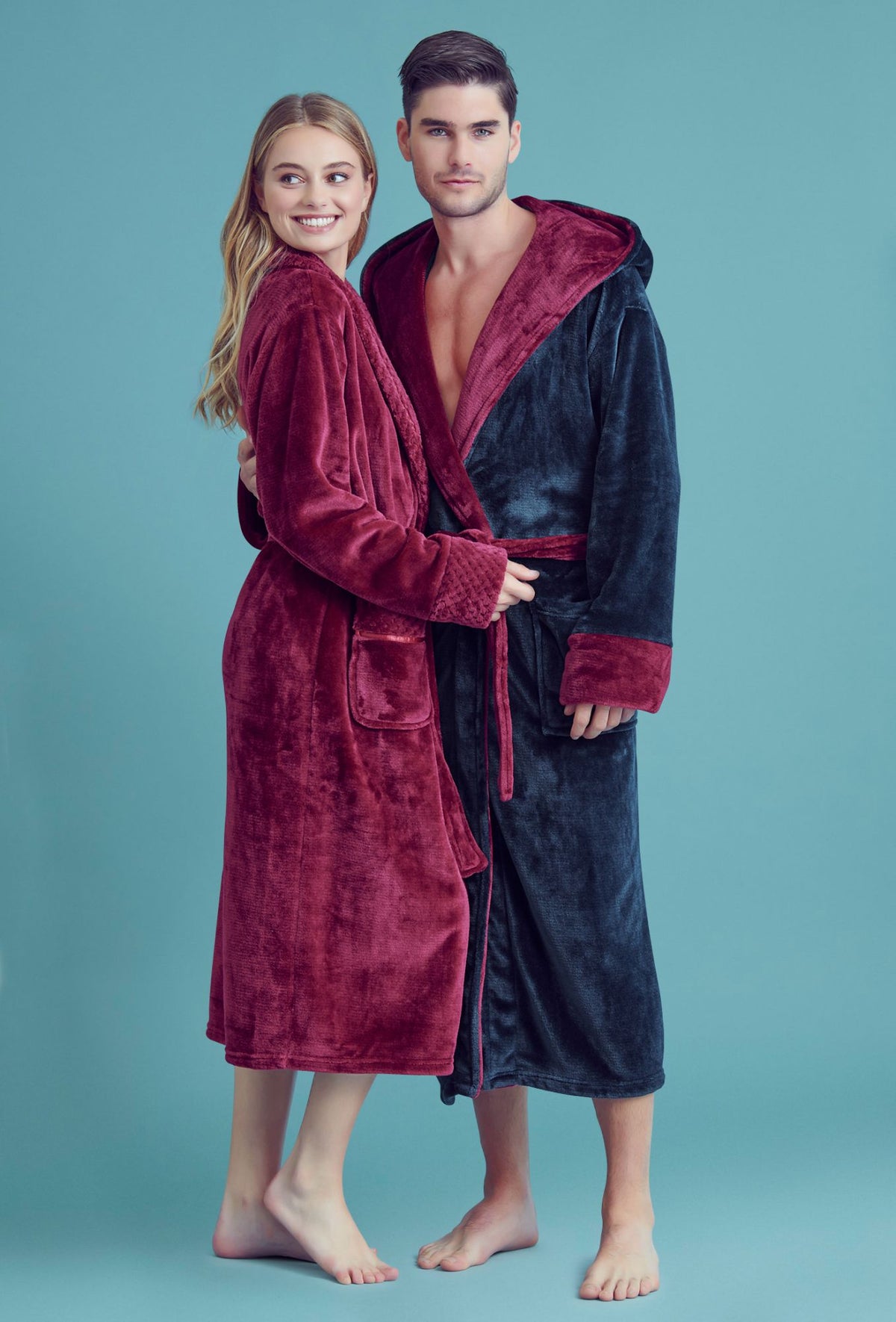 Showerdrape Robe Hooded Shower Robe ? Polyester Full-Length Warm Kimono – towelnrobe